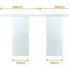 Vente-unique Schuifdeur-Dubbele Schuifdeur In Opbouw - H205 X L166 Cm - Gehard Glas - Alina