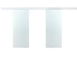 Vente-unique Schuifdeur-Dubbele Schuifdeur In Opbouw - H205 X L166 Cm - Gehard Glas - Alina