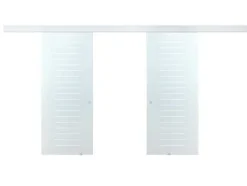 Vente-unique Schuifdeur-Dubbelwandige Schuifdeur - H205 X L166Cm - Gehard Glas - Astana