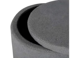 Venture Home Poef-Dunken Poef, Hocker Met Opbergruimte O51Cm Teddystof Bruin.