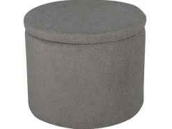 Venture Home Poef-Dunken Poef, Hocker Met Opbergruimte O51Cm Teddystof Bruin.