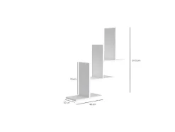 Homemania Boekenkast & Vitrine-Eclipse Plank, Wit, 80X20X81,6 Cm, Epikasa