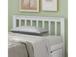 ModernLuxe Tweepersoonsbed-Eenpersoonsbed 90X200Cm In Massief Hout Met 2 Laden - Wit