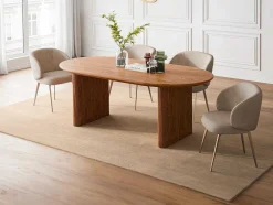 Vente-unique Eettafel-Eettafel 8 Plaatsen Van Mangohout - Naturel - Balimela