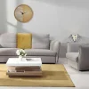 OZAIA Wandklok-Eigentijdse Wandklok Bossifa - D. 40 Cm - Natuurlijke Kleur