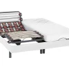 DREAMEA Elektrisch Relaxatiebed-Elektrisch Bed Bedbodem En Matras Lattenbodem En Contactplaatjes - Pandora Ii Van - Motor Okin - Wit - 2X90X200 Cm