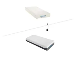DREAMEA Aanbiedingen: Slaapkamer & Kantoor-Elektrisch Bed Bedbodem En Matras Lattenbodem En Contactplaatjes Met Vormgeheugen - Dionysos Van - Motor Okin - Wit - 2X80X200 Cm