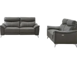 Vente-unique Bankstel 3+2-Elektrische 3+2 Zits Relaxbank Van Leer Metronomya - Taupe