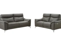Vente-unique Bankstel 3+2-Elektrische 3+2 Zits Relaxbank Van Leer Metronomya - Taupe
