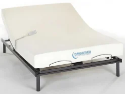 DREAMEA Elektrisch Relaxatiebed-Elektrische Bed - Bedbodem En Matras - Met Vormgeheugen Jimbaran Ii Van - Motor Okin - 140 X 200 Cm