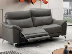 Vente-unique Elektrische Relaxbanken-Elektrische Driezits Relaxbank Van Leer Metronomya - Taupe