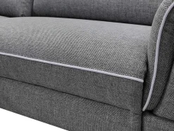 Vente-unique Elektrische Relaxbanken-Elektrische Driezits Relaxbank Macari - Stof - Grijs