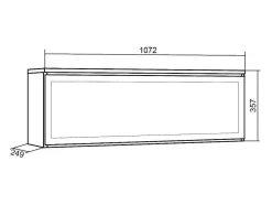 Skraut Home Haard-Elektrische Haard Led , 107X38X25Cm, Woonkamer - Eetkamer, Elektrische Haard, Zwart