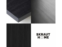Skraut Home Haard-Elektrische Haard Led , 102X45X35Cm, 1 Opening, 1 Deur, Elektrische Haard, Hangend, Zwart