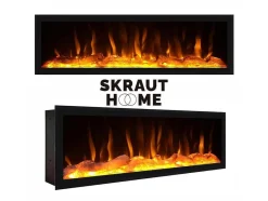 Skraut Home Haard-Elektrische Haard Led , 107X38X25Cm, Woonkamer - Eetkamer, Elektrische Haard, Cement