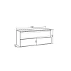 Skraut Home Haard-Elektrische Haard Led , 102X45X35Cm, 1 Opening, 1 Deur, Elektrische Haard, Hangend, Cement