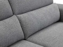 Vente-unique Bankstel 3+2-Elektrische Relaxbankstel 3+2 Macari - Stof - Grijs