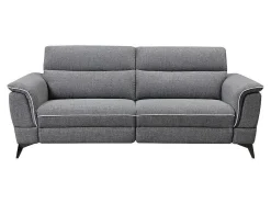 Vente-unique Bankstel 3+2-Elektrische Relaxbankstel 3+2 Macari - Stof - Grijs