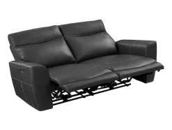 Vente-unique Elektrische Relaxbanken-Elektrische Relax-Driezitsbank Van Antracietgrijs Vaarsleer Damon