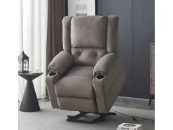ModernLuxe Aanbiedingen: Zitbank & Fauteuil-Elektrische Relaxfauteuil - Met Thermische Massagefunctie - Voorzien Van 2 Bekerhouders En Afstandsbediening - Taupe