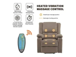 ModernLuxe Aanbiedingen: Zitbank & Fauteuil-Elektrische Relaxfauteuil - Met Thermische Massagefunctie - Voorzien Van 2 Bekerhouders En Afstandsbediening - Taupe