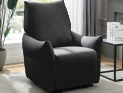 Vente-unique Aanbiedingen: Zitbank & Fauteuil-Elektrische Relaxfauteuil In Antraciete Stof Modoc