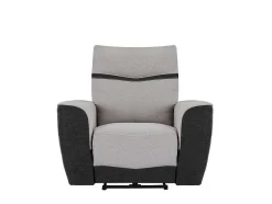 Vente-unique Relaxfauteuil-Elektrische Relaxfauteuil Van Grijze En Antracietkleurige Stof Damon