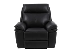 Vente-unique Relaxfauteuil-Elektrische Relax-Fauteuil Van Zwart Leer Mesola