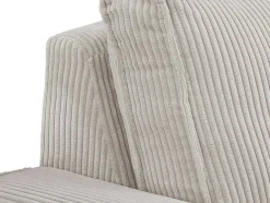 Vente-unique Relaxfauteuil-Elektrische Relaxfauteuil Van Lichtgrijs Ribfluweel Amelio