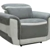 Vente-unique Relaxfauteuil-Elektrische Relaxfauteuil In Donkergrijze Stof Orietto