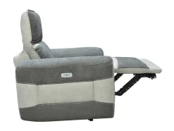 Vente-unique Relaxfauteuil-Elektrische Relaxfauteuil In Donkergrijze Stof Orietto