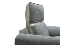Vente-unique Relaxfauteuil-Elektrische Relaxfauteuil In Donkergrijze Stof Orietto