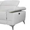 LINEA SOFA Elektrische Relaxbanken-Elektrische Relaxhoekbank Van Leer Pascaline - Ivoor - Hoek Links