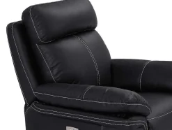 Vente-unique Relaxfauteuil-Elektrische Relaxstoel Van Leer Isiris - Zwart