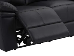 Vente-unique Elektrische Relaxbanken-Elektrische Relax-Tweezitsbank Van Zwart Leer Mesola