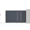 EXPERTLAND Hekjes & Poorten-Elektrische Schuifpoort Van Aluminium Met Motieven - Halfopengewerkt - L.416 X H.180 Cm - Antraciet - Gregor