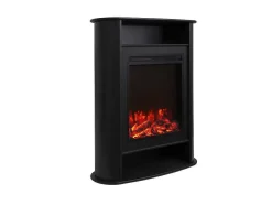 FLAMATECH Haard-Elektrische Sfeerhaard - Met Mantel - L84 X D33 X H111 Cm - Zwart - Mombacho