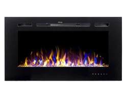 FLAMATECH Haard-Elektrische Sfeerhaard Calbuco - L101,6 X D14 X H54,4 Cm - Zwart