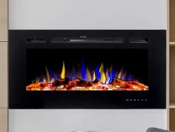 FLAMATECH Haard-Elektrische Sfeerhaard Calbuco - L101,6 X D14 X H54,4 Cm - Zwart