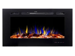 FLAMATECH Haard-Elektrische Sfeerhaard Calbuco - L101,6 X D14 X H54,4 Cm - Zwart