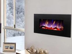 FLAMATECH Haard-Elektrische Sfeerhaard Chandela - L84 X D14 X H45 Cm - Zwart