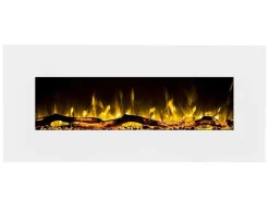 FLAMATECH Haard-Elektrische Sfeerhaard Lalita - L110 X D14 X H49 Cm - Wit