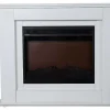 FLAMATECH Haard-Elektrische Sfeerhaard Nevado - Met Schoorsteenmantel - Leds - L100 X D27,5 X H82,5 Cm - Wit