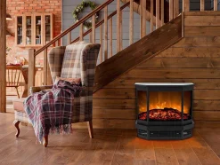 FLAMATECH Haard-Elektrische Sfeerkachel Etna - L55,8 X D22,5 X H51,6 Cm - Zwart