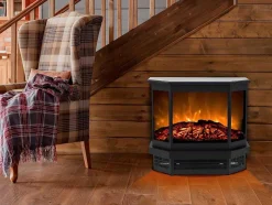 FLAMATECH Haard-Elektrische Sfeerkachel Etna - L55,8 X D22,5 X H51,6 Cm - Zwart