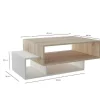 EPIKASA Salontafel-Elisa Koffietafel, Wit, Sonoma, 100X60X35 Cm,