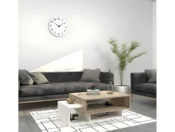 EPIKASA Salontafel-Elisa Koffietafel, Wit, Sonoma, 100X60X35 Cm,