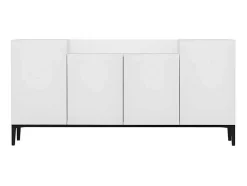 Homemania Buffetkast-Ellaria Multifunctioneel Kabinet, Wit, Zwart, 160X42X75 Cm, Epikasa