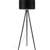 EPIKASA Staande Lamp-Ennie Vloerlamp, Zwart, 50X50X160 Cm,