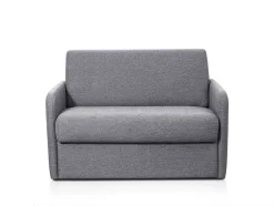 Vente-unique Uitklapbare Fauteuil-Express-Converteerbare Fauteuil In Stof Nadoa - Bed 100Cm - Lichtgrijs